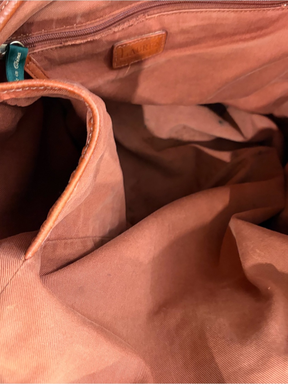 Ralph Lauren Leather Tote with Brass Hook - Picture 10 of 16